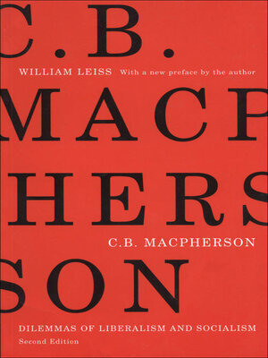 cover image of C.B. Macpherson